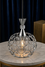 Suspension Orientale AUDI 3 Lampes Cercle Décoré – Lustre Moderne Luxe en Métal