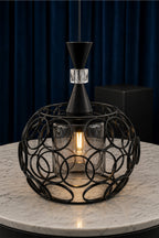 Suspension Orientale AUDI 3 Lampes Cercle Décoré – Lustre Moderne Luxe en Métal