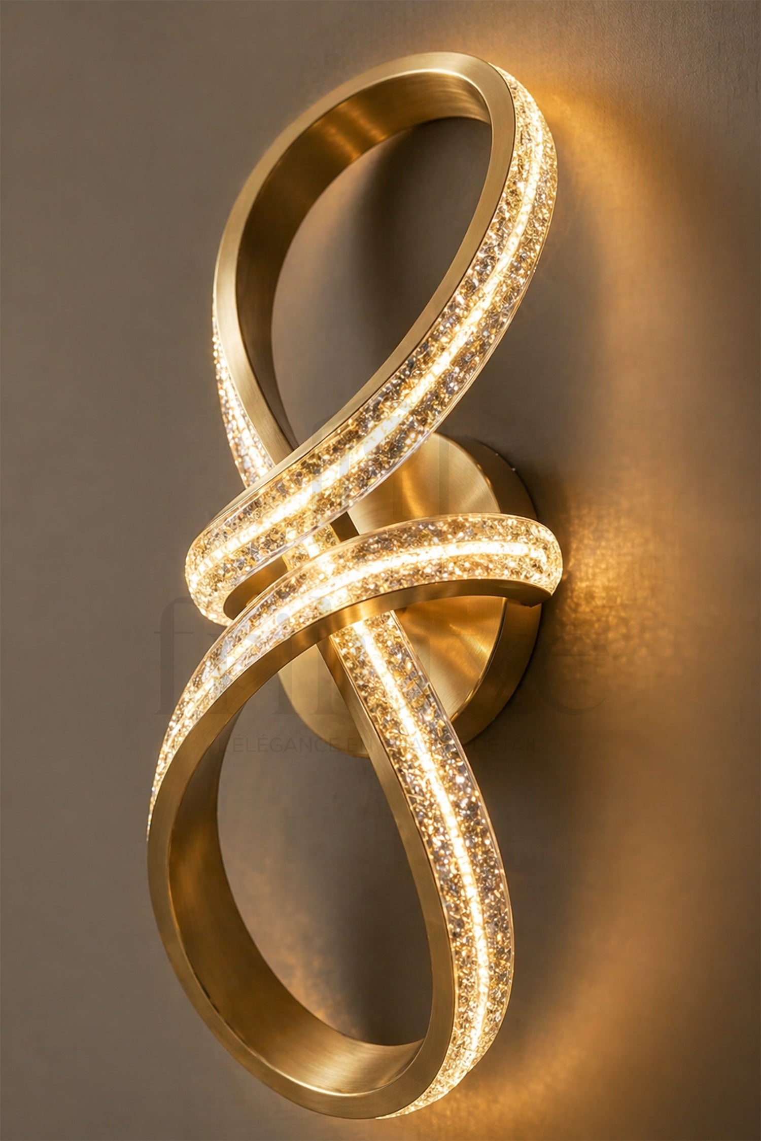 Applique Murale LED Infinity Design Luminaire Effet Cristal Lumineux