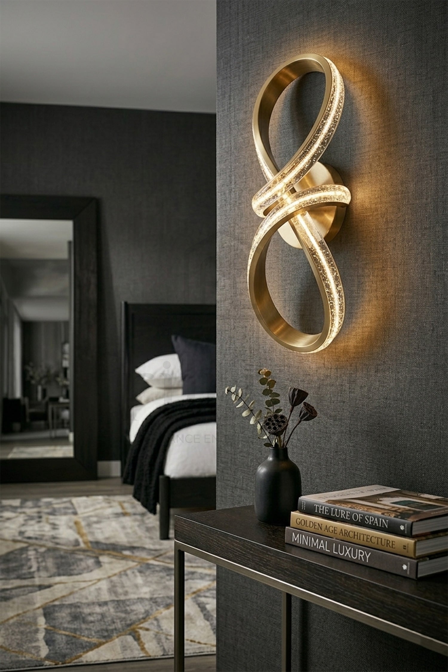 Applique Murale LED Infinity Design Luminaire Effet Cristal Lumineux