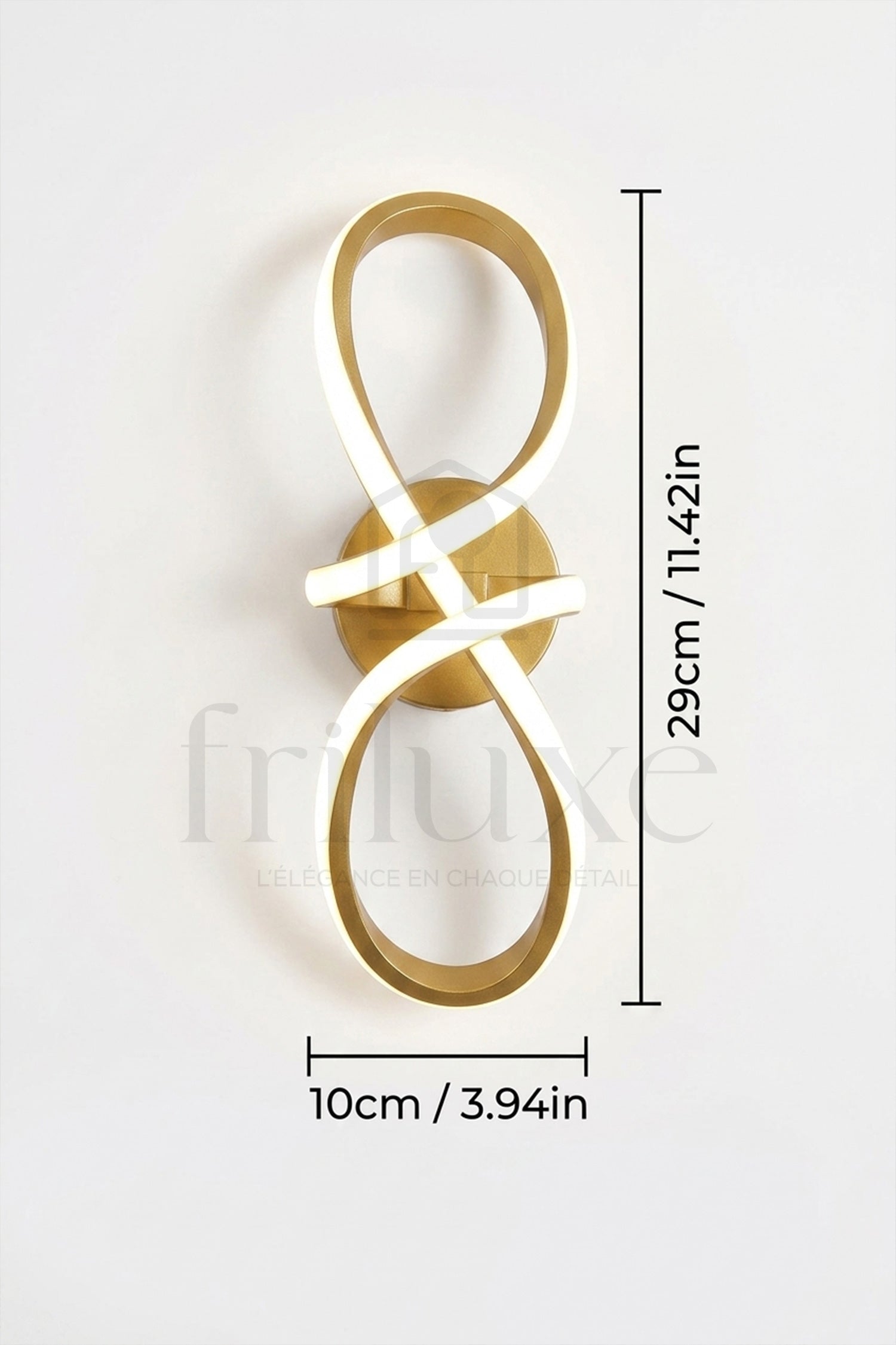 Applique Murale LED Infinity Design Luminaire Effet Cristal Lumineux