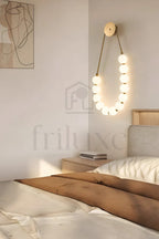 Applique Murale LED Maggy Perles Blanches Dorée 3 Températures