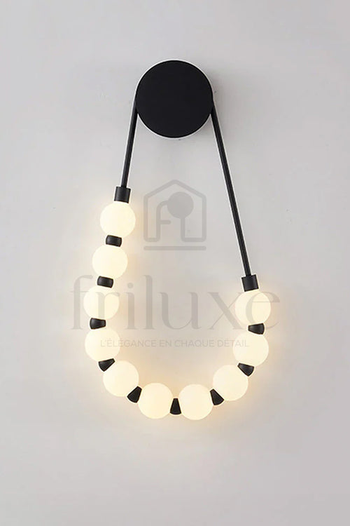 Applique Murale LED Maggy Perles Blanches Dorée 3 Températures