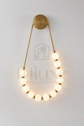 Applique Murale LED Maggy Perles Blanches Dorée 3 Températures