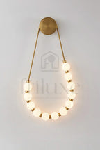 Applique Murale LED Maggy Perles Blanches Dorée 3 Températures