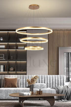 Lustre LED Moderne à Anneaux en Acrylique – 3 Cercles Lumineux