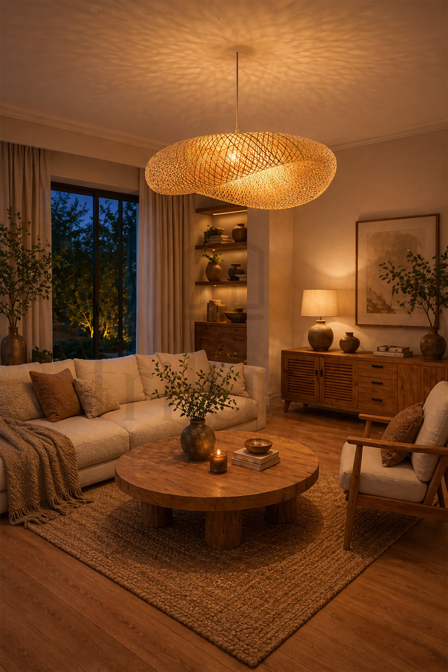 Suspension Bambou TAHITI – Luminaire Naturel Bohème