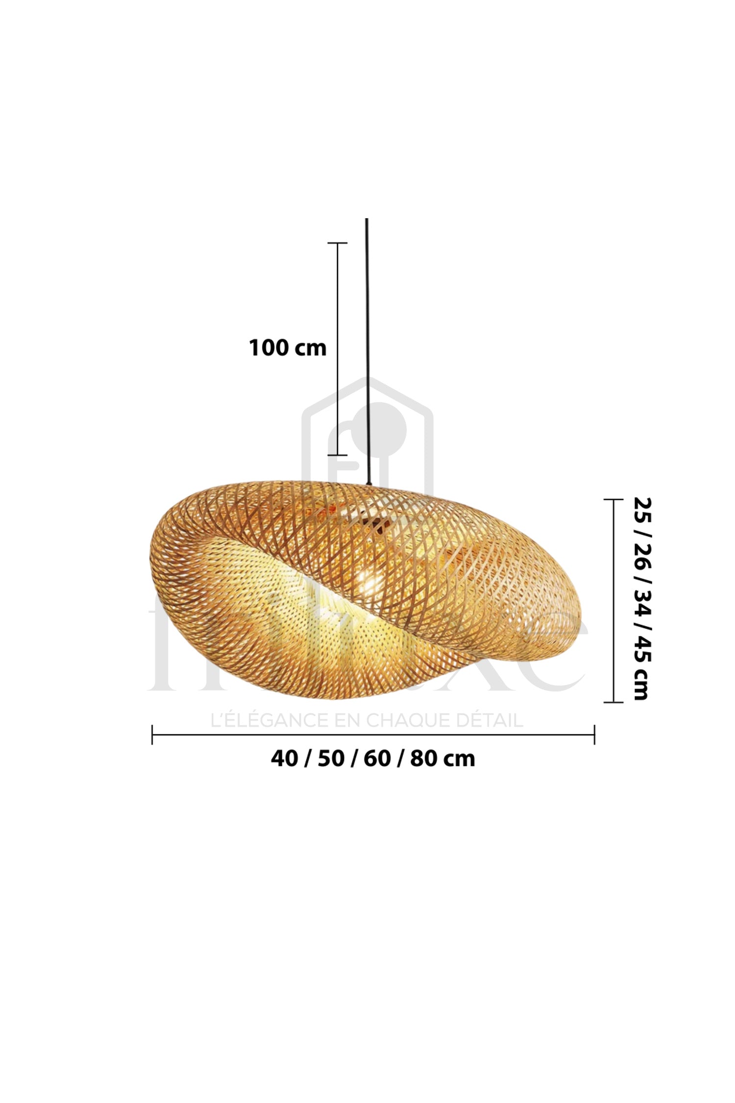 Suspension Bambou TAHITI – Luminaire Naturel Bohème