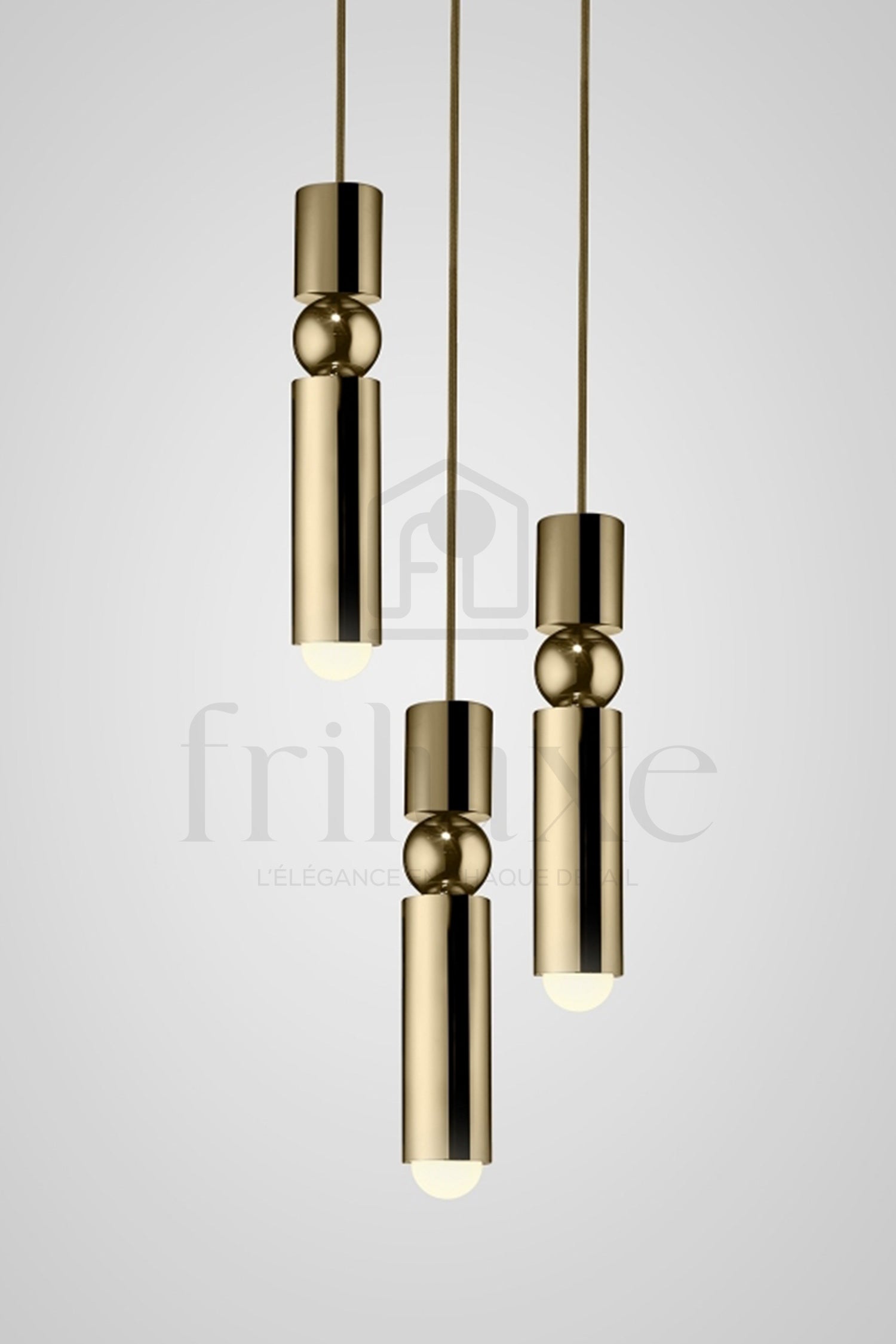 Suspension Fulcrum Moderne 3 Mini Tubes Design Élégant