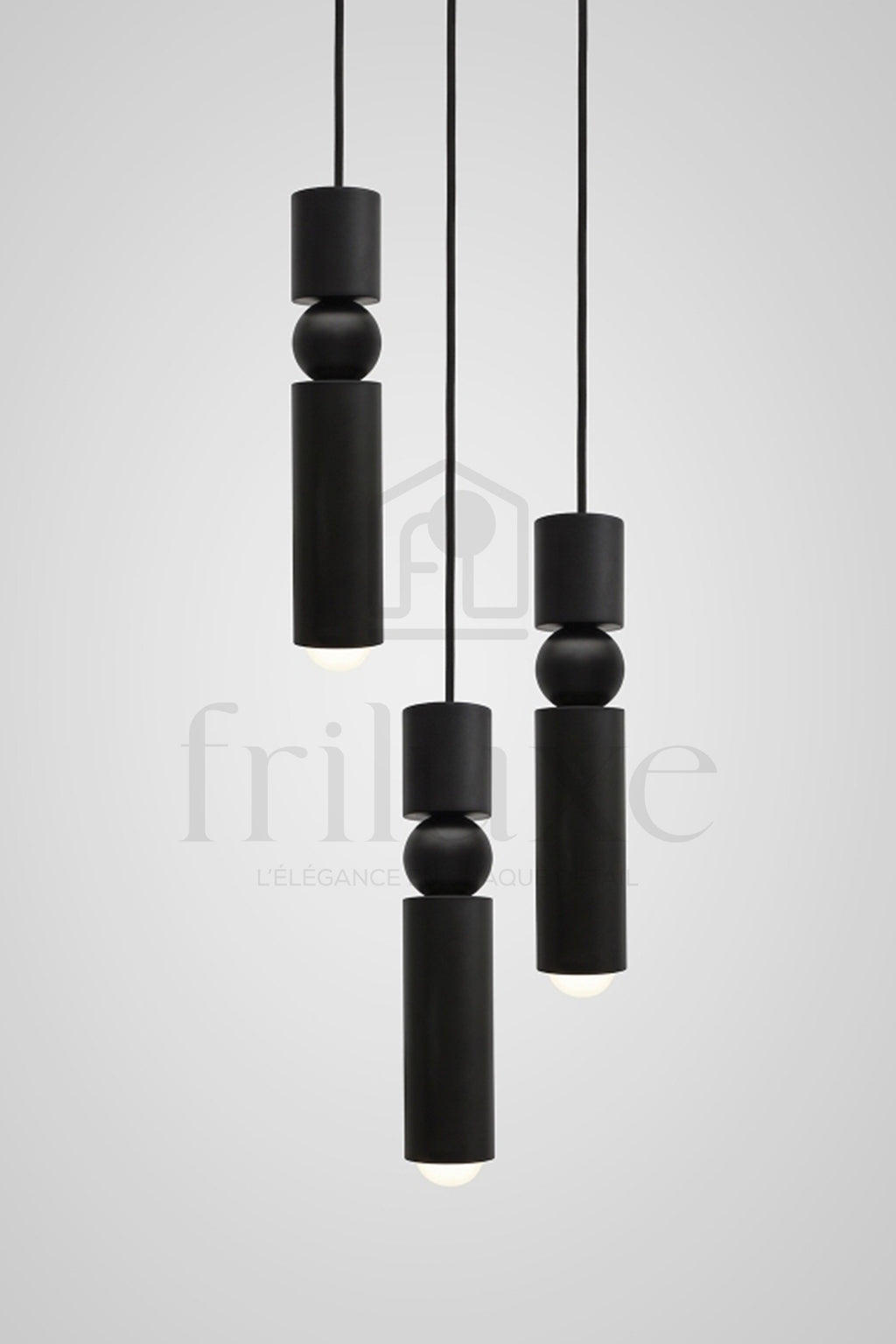 Suspension Fulcrum Moderne 3 Mini Tubes Design Élégant