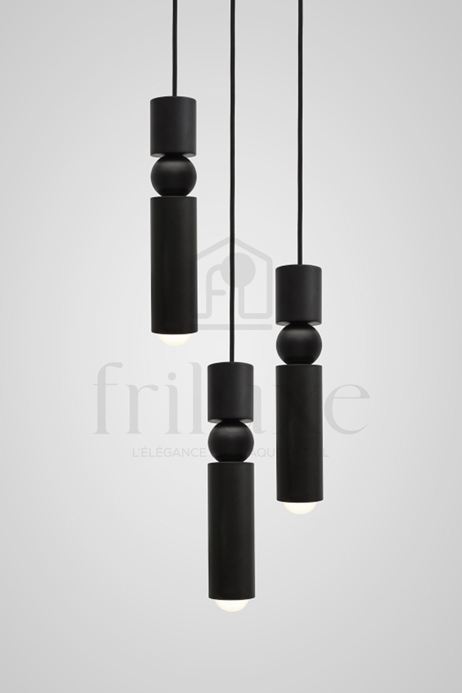 Suspension Fulcrum Moderne 3 Mini Tubes Design Élégant