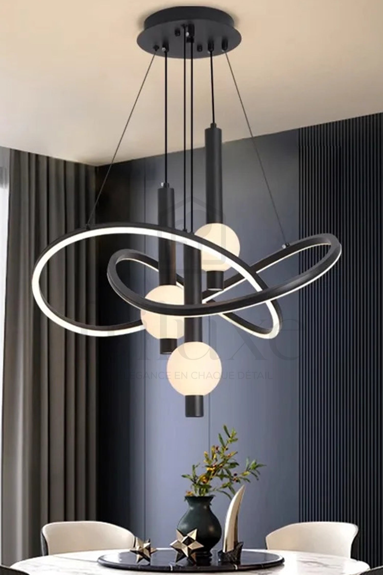 Suspension LED Design Saturne – Moderne & Artistique