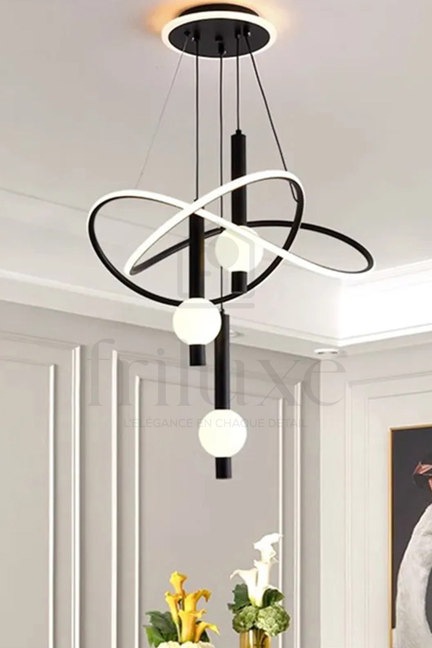 Suspension LED Design Saturne – Moderne & Artistique