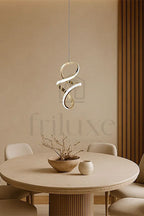 Suspension LED Minimalist Tube Dorée Design Moderne 3 Ambiances