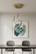 Suspension LED Rétro Nordique 3 Lampes avec Télécommande
