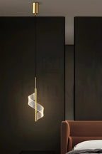 Suspension LED Ruban d’Or – Design Hélice 3 Ambiances