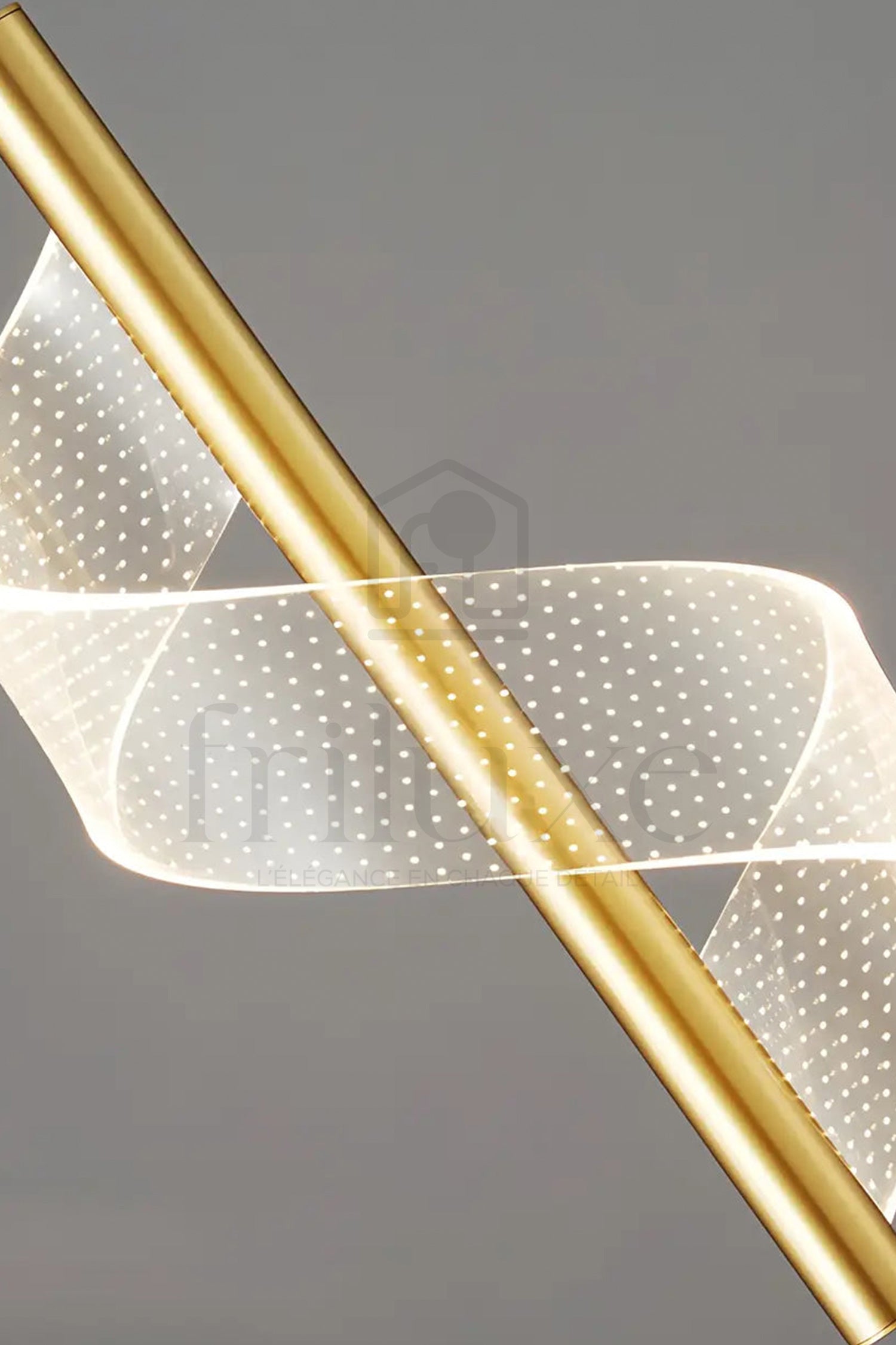Suspension LED Ruban d’Or – Design Hélice 3 Ambiances