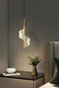 Suspension LED Ruban d’Or – Design Hélice 3 Ambiances