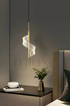 Suspension LED Ruban d’Or – Design Hélice 3 Ambiances